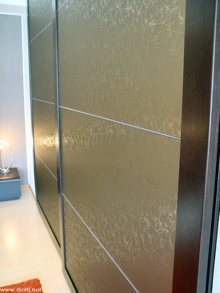 Avenue armadio scorrevole cristallo Ice bronzato det